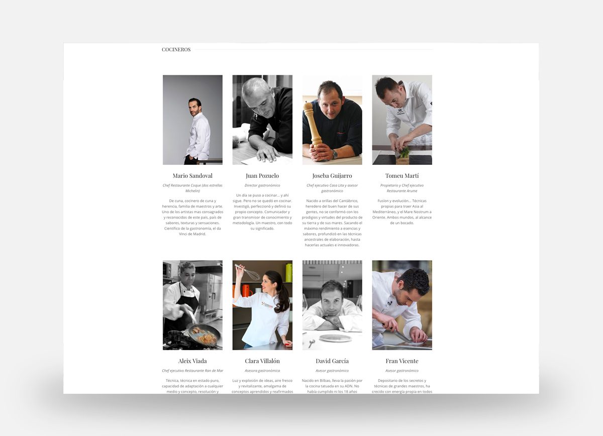 Captura de la página web de Cooling Gastronomy Projects
